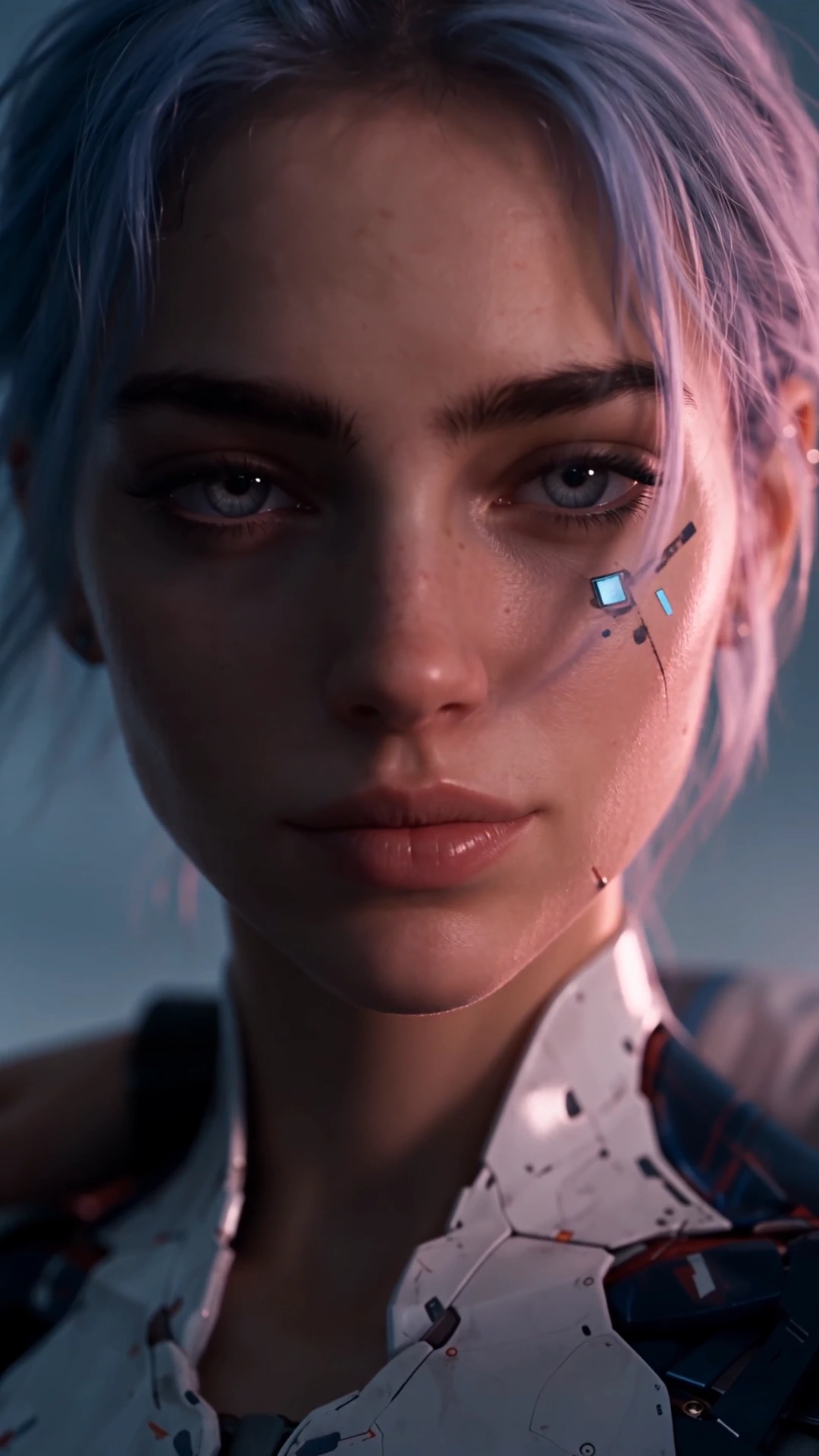 Close portrait of the android